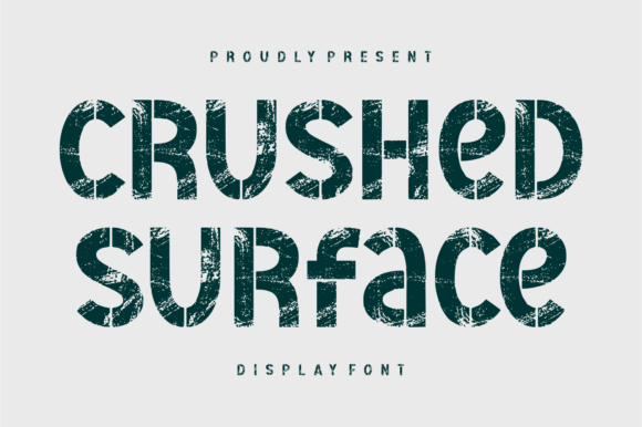 Crushed Surface Font for Handmade Creations