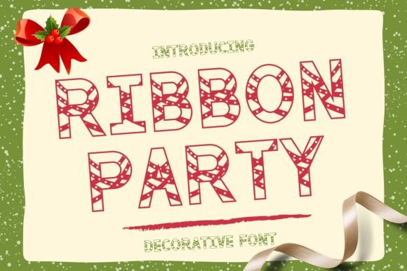 Ribbon Party Font for Seasonal Campaigns